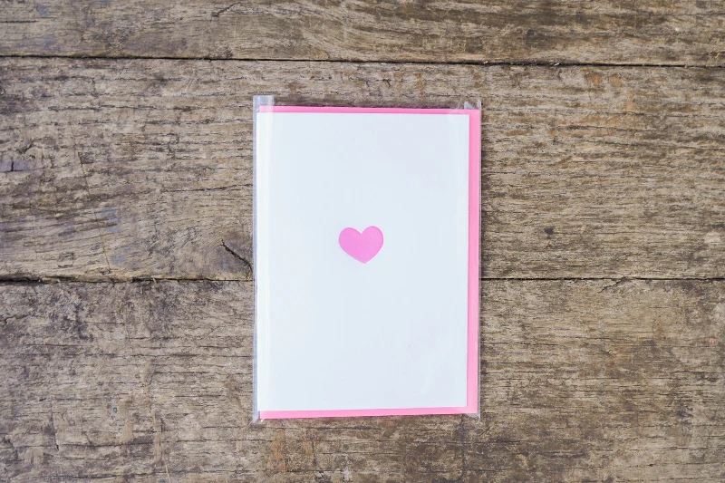 Pink Heart Card
